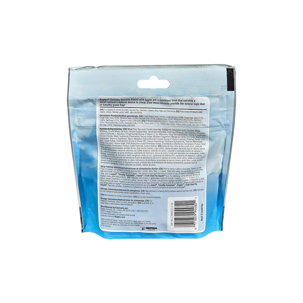 Kaytee Timothy Biscuits Baked with Apple Small Animals Treat 4-oz, Kwik Pets