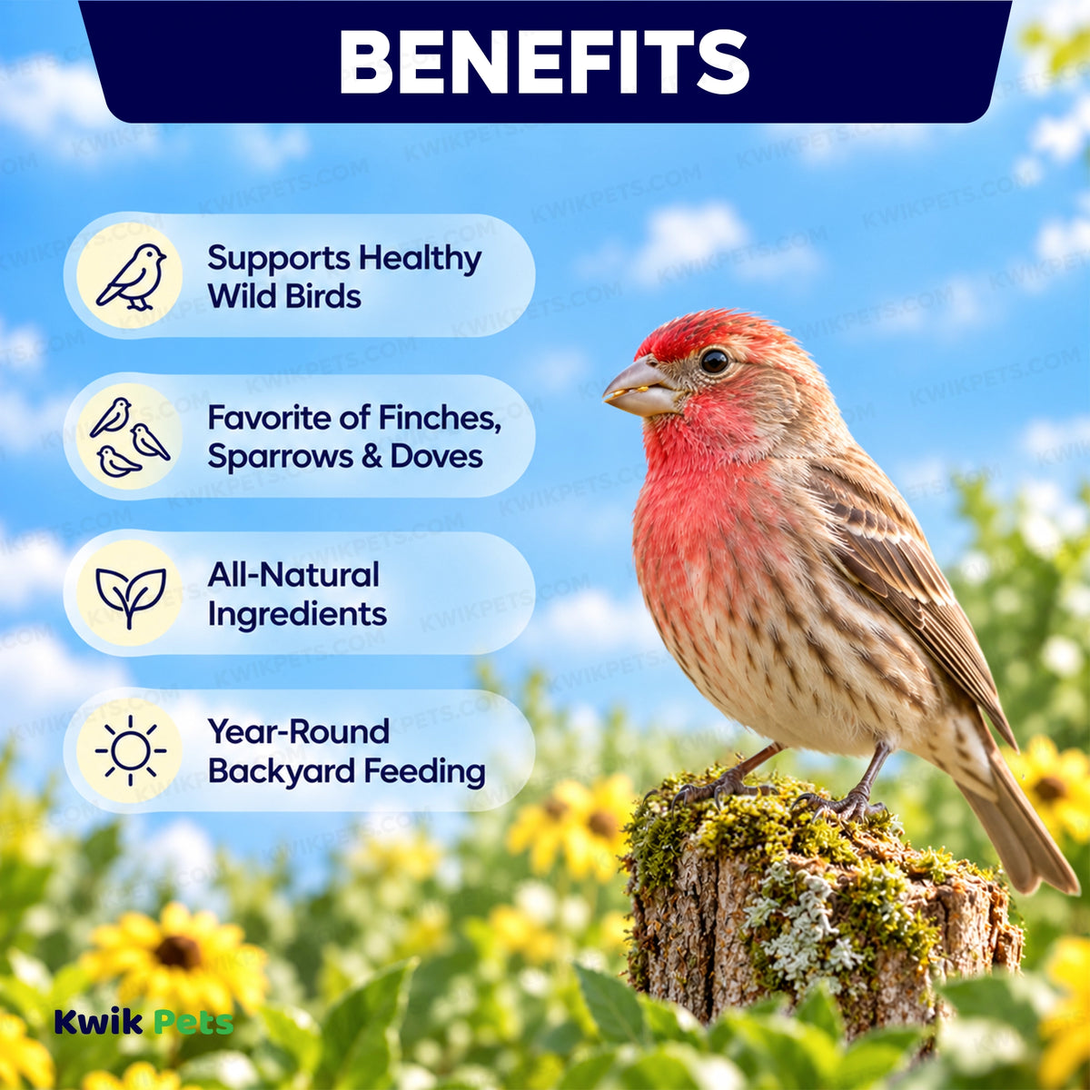 Benefits of Volkman Seed Company Premium Garden Mix Wild Bird Food 5-lb