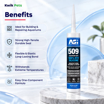 Benefits of ASI Black Aquarium Silicone Sealant Cartridge 10.2-oz Pack