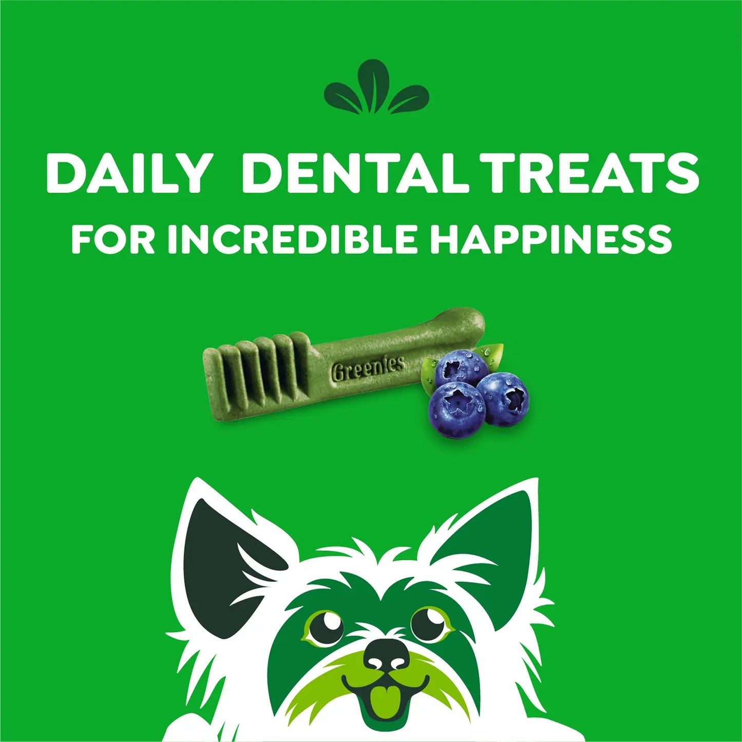Features of Greenies Blueberry Dog Dental Treats Teenie 12-oz 43 Count