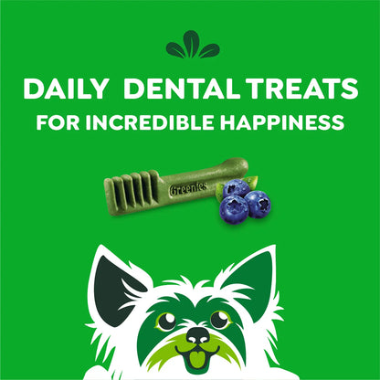 Features of Greenies Blueberry Dog Dental Treats Teenie 12-oz 43 Count