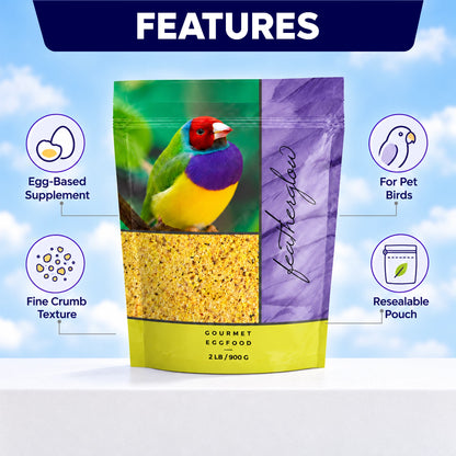 Features of Volkman Seed Company Featherglow Gourmet Egg Food Supplement 2-lb
