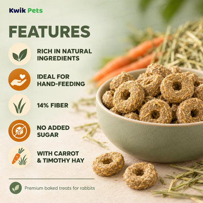 Features of Science Selective Naturals Country Loops with Carrot & Timothy Hay Rabbit Treats 2.8-oz