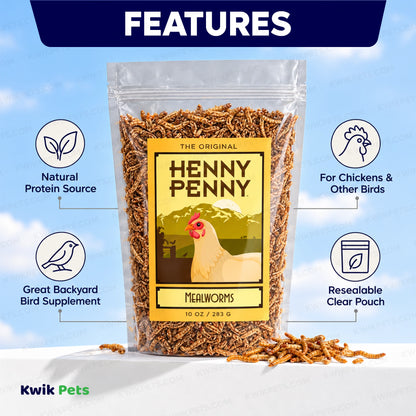 Features of Volkman Seed Company Mealworms Chicken Food 10-oz