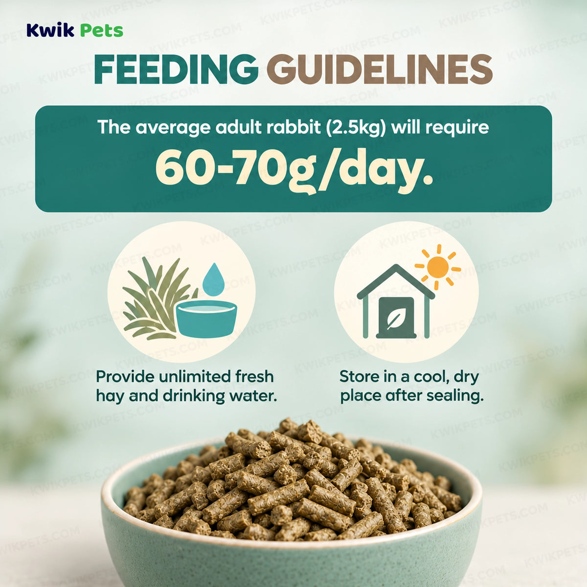 Feeding Guide Lines of Science Selective Adult Rabbit Dry Food 4-lb