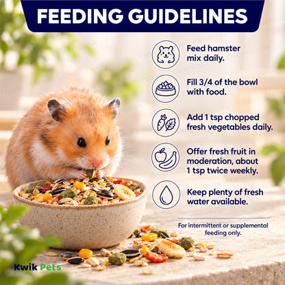 Feeding Guide Lines of Volkman Seed Company Small Animal Hamster Gourmet Dry Food 4-lb