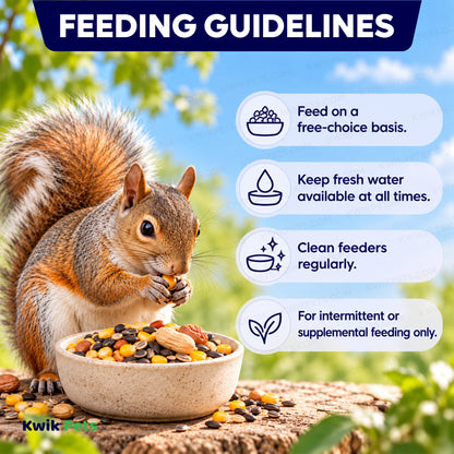 Feeding Guide Lines of Volkman Seed Company Small Animal Squirrel Gourmet Mix Dry Food 4-lb