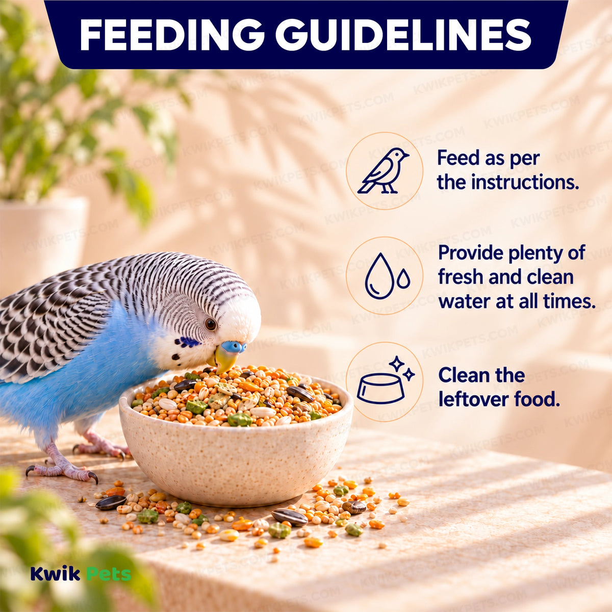 Feeding Guide Lines of Volkman Seed Company Featherglow Parakeet Treat 4-lb
