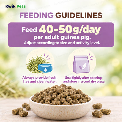 Feeding Guide Lines of Science Selective Naturals Grain-Free Guinea Pig Food 3.3-lb