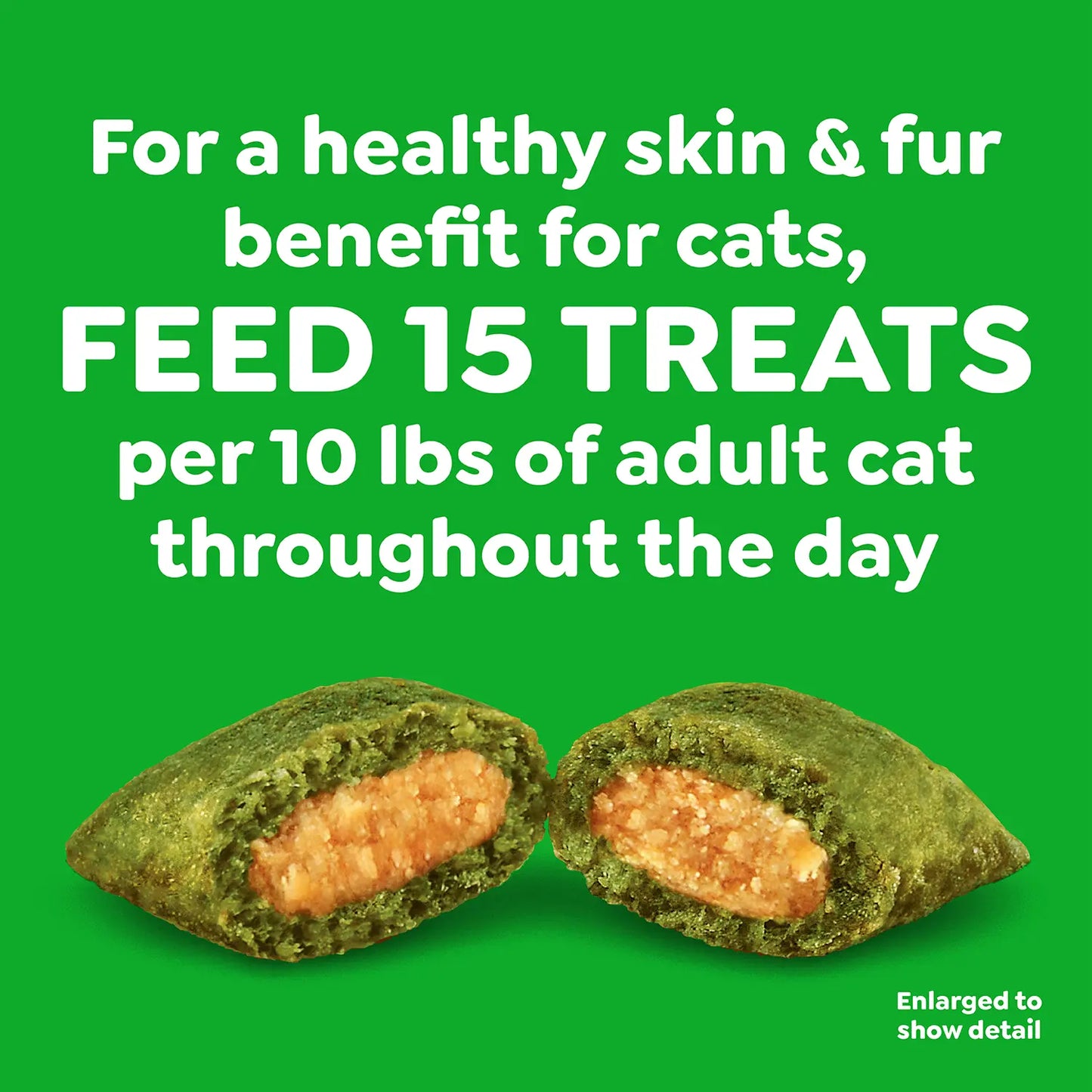 Feeding Guidelines of Greenies Feline Smartbites Healthy Skin & Fur Health Cat Treats Chicken 2.1-oz