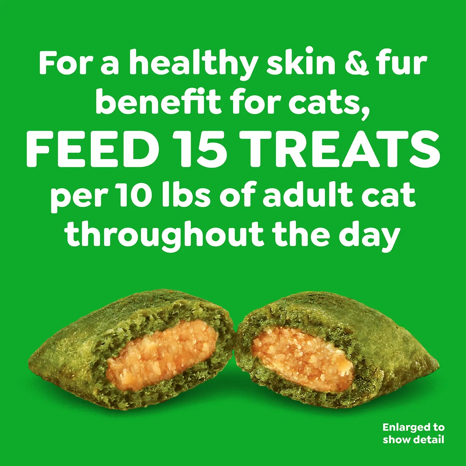 Feeding Guidelines of Greenies Feline Smartbites Healthy Skin & Fur Health Cat Treats Chicken 2.1-oz