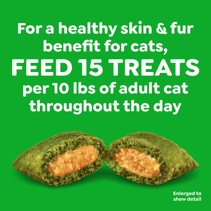 Feeding Guidelines of Greenies Feline Smartbites Healthy Skin & Fur Health Cat Treats Chicken 2.1-oz