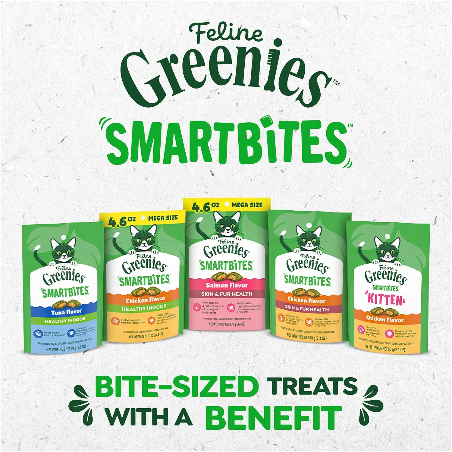 Product Family of Greenies Feline Smartbites Healthy Skin & Fur Health Cat Treats Chicken 2.1-oz