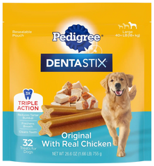 Pedigree DENTASTIX Dog Dental Treat Original w/Real Chicken 32 Count