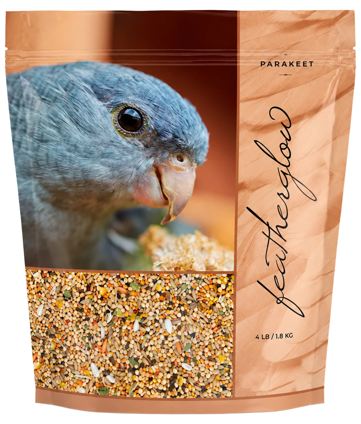 Front of Volkman Seed Company Featherglow Parakeet Treat 4-lb