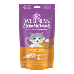 Wellness Puree Natural Grain-Free Lickable Cat Treats Chicken 6 Count 2.53-oz
