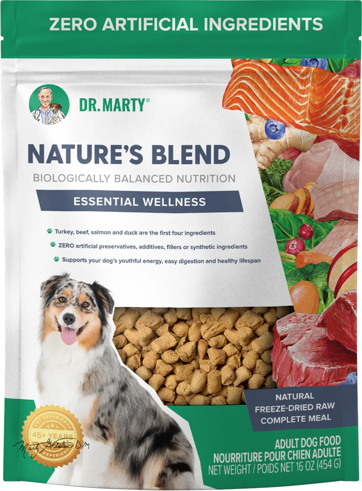 Dr. Marty Nature's Blend Essential Wellness Freeze-Dried Raw Adult Dog Food 16-oz