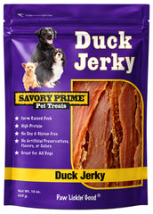 Savory Prime Natural Duck Jerky Dog Treats 16-oz