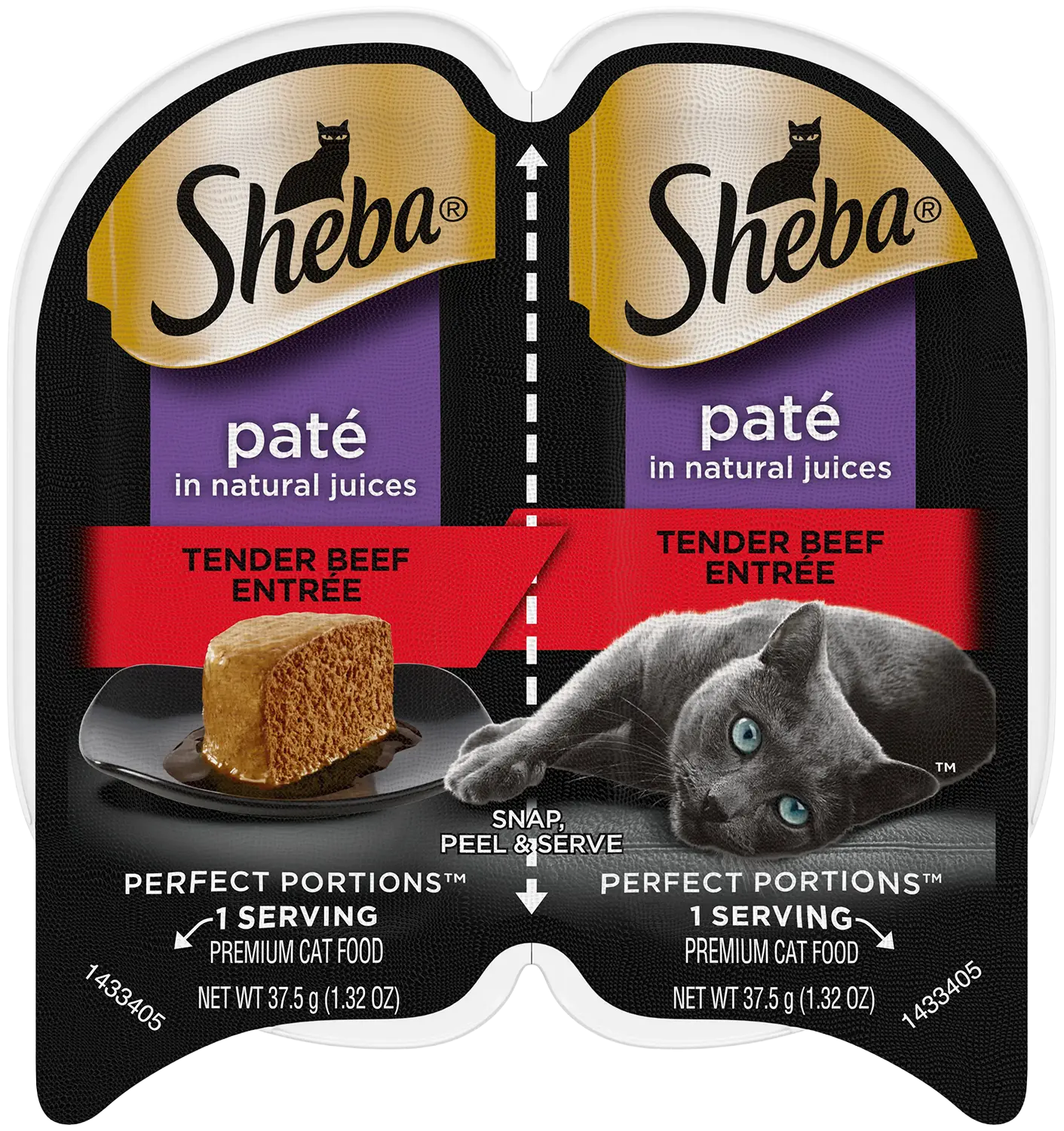 Sheba Perfect Portions Pate Wet Cat Food Tender Beef