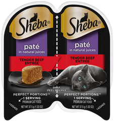 Sheba Perfect Portions Pate Wet Cat Food Tender Beef 2.6-oz