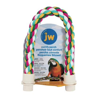 JW Pet Comfy Perch for Birds Multicolor Large 21-in