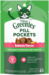 Greenies Feline Pill Pockets Cat Treats Salmon 1.6-oz 45 Count