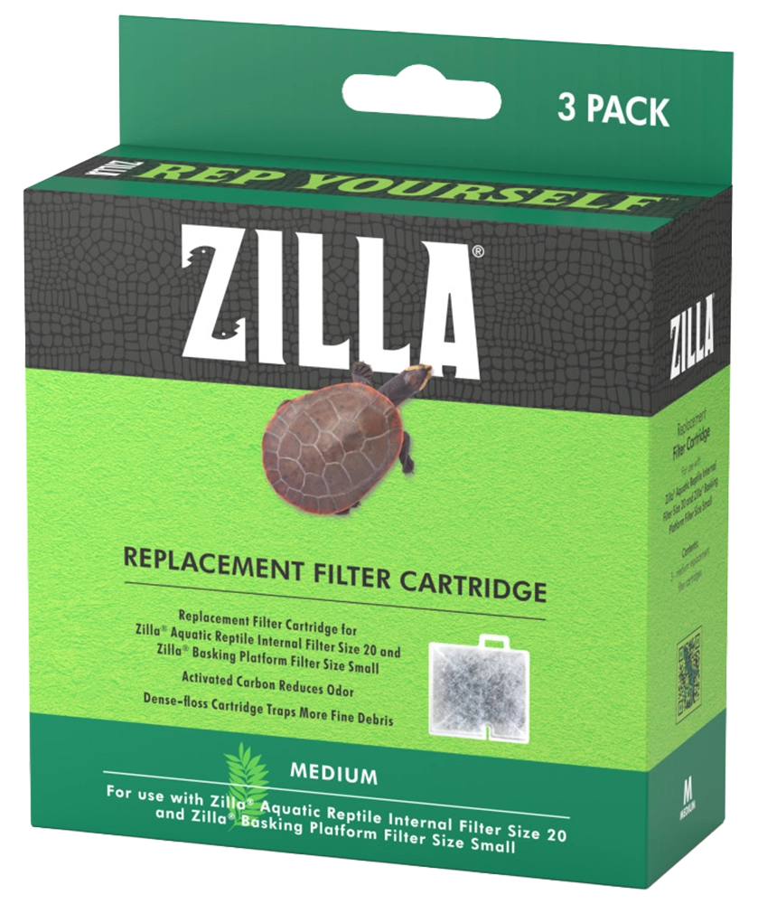 Front 2 of Zilla Replacement Filter Cartridges Medium 3 Count