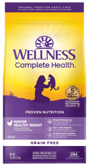 Wellness Complete Health Grain-Free Indoor Healthy Weight Adult Dry Cat Food Deboned Chicken & Turkey Meal Recipe 5.5-lb