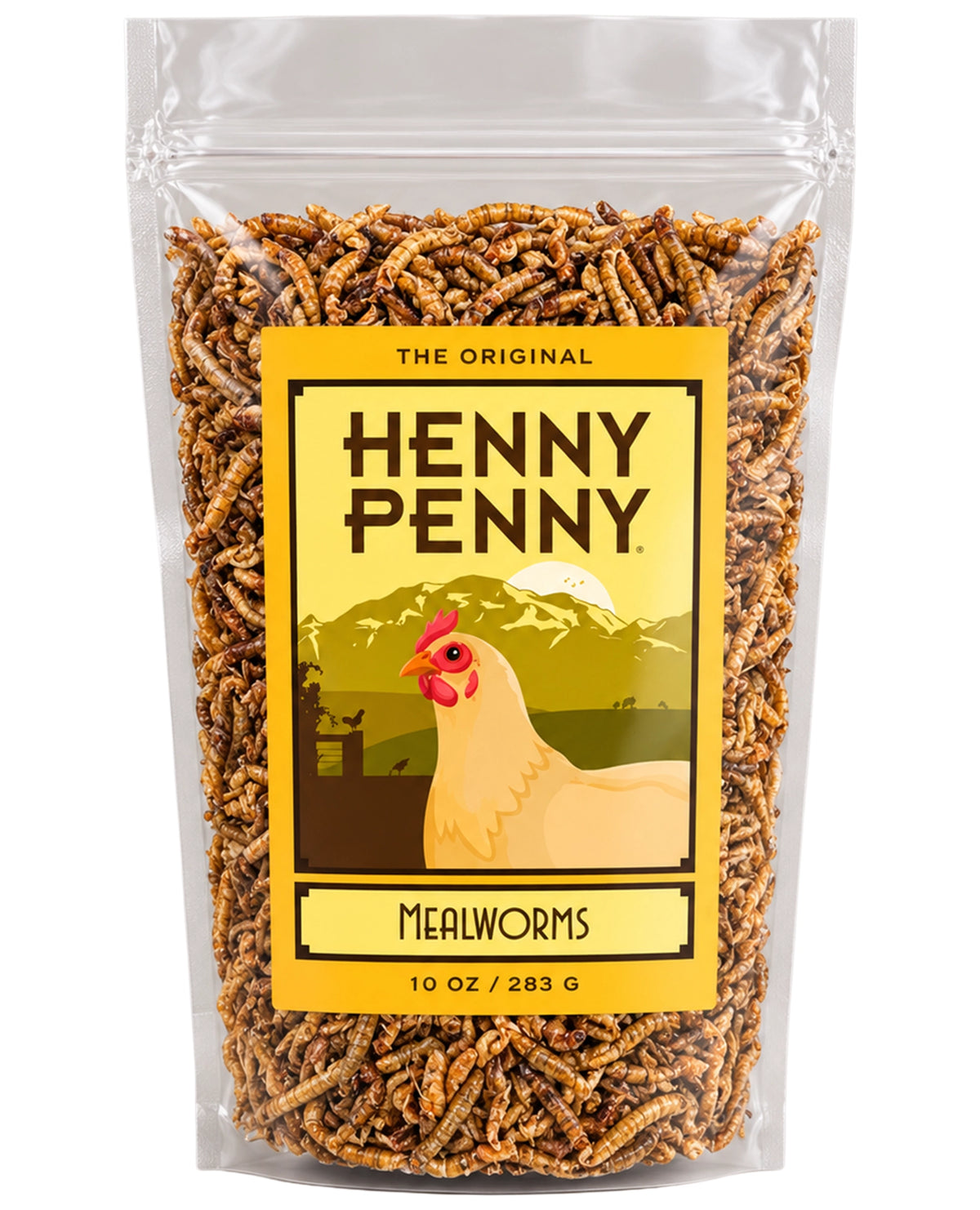 Front of Volkman Seed Company Mealworms Chicken Food 10-oz