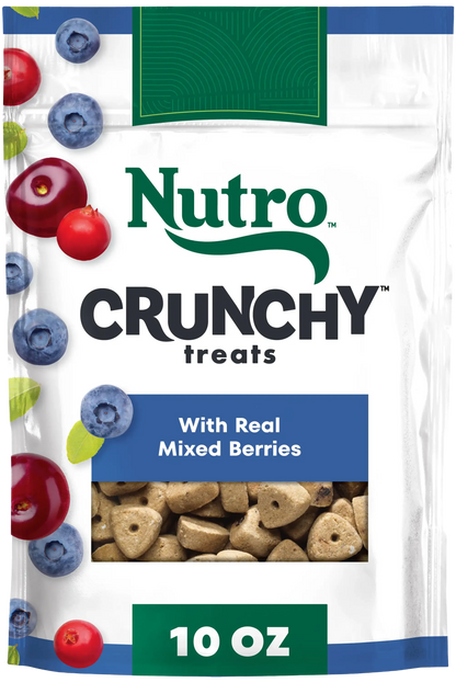 Front of Nutro Natural Choice Mixed Berry Crunchy Dog Treats 10-oz