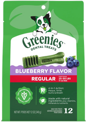 Greenies Blueberry Dog Dental Treats Regular 12-oz 12 Count