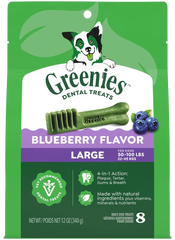 Greenies Blueberry Dog Dental Treats Large 12-oz 8 Count