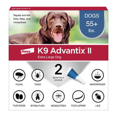 Elanco K9 Advantix II 2-Month Supply Topical Flea, Tick & Mosquito Treatment & Prevention for Extra Large Dogs Over 55 lbs