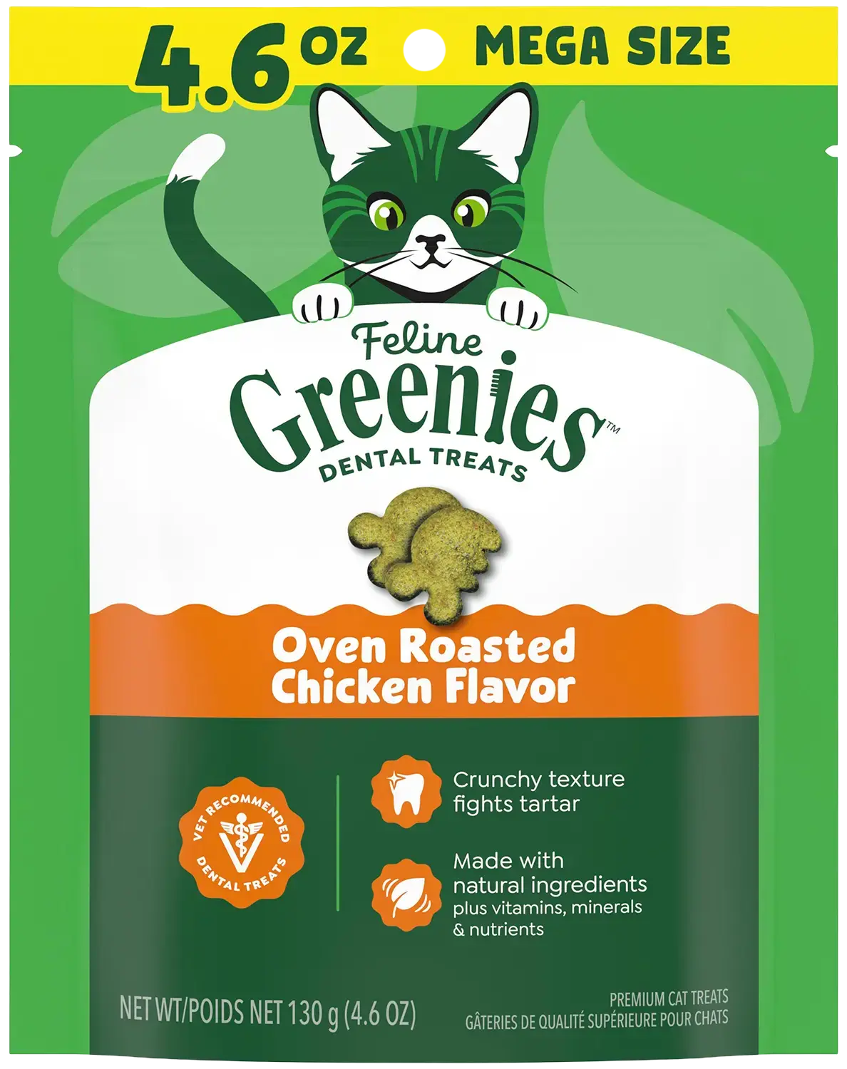 Greenies Feline Oven Roasted Chicken Adult Cat Dental Treats