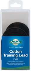 PetSafe Cotton Training Lead for Dogs Black 5/8 In X 20 ft