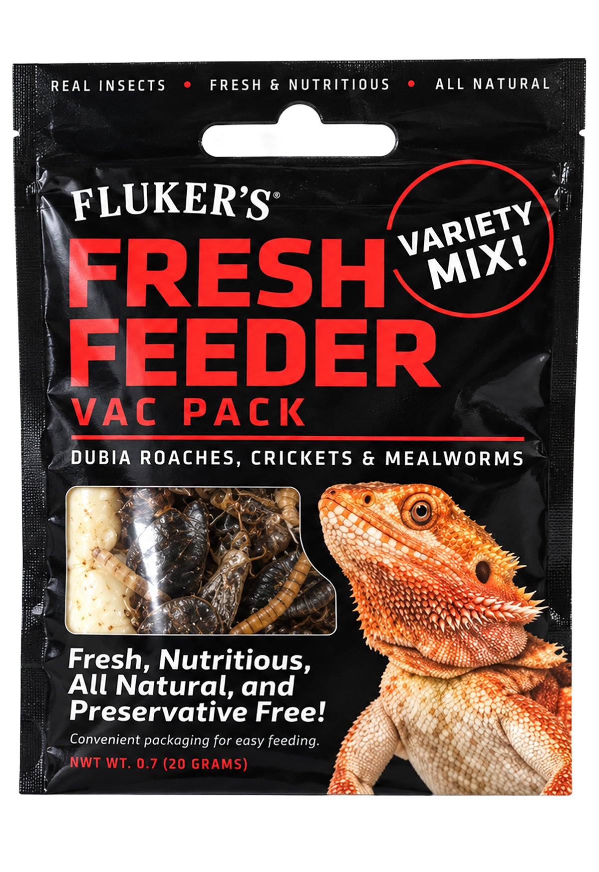 Fluker's Fresh Feeder Vac Pack Variety Mix Reptile Food 0.7-oz