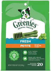 Greenies Fresh Dog Dental Treats Petite 12-oz 20 Count