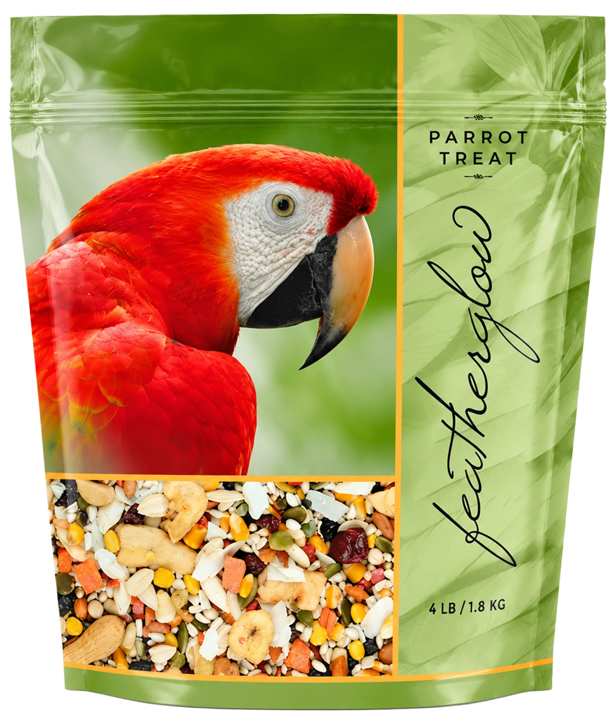 Front of Volkman Seed Company Featherglow Parrot Treat 4-lb