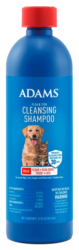 Adams Flea & Tick Cleansing Shampoo for Dogs & Cats
