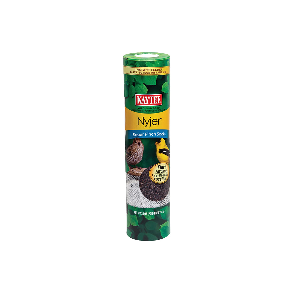 Kaytee Wild Bird Food Nyjer Super Finch Sock Instant Feeder 25-oz, Kwik Pets