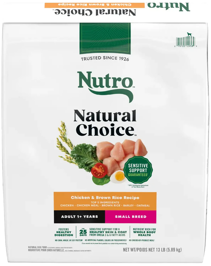 Nutro Natural Choice Chicken & Brown Rice Small Breed Adult Dry Dog Food 13-lb