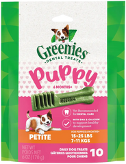 Greenies Puppy Dental Dog Treats Petite 10 Count 6-oz