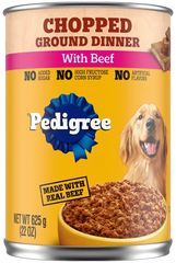 Pedigree Chopped Ground Dinner Adult Wet Dog Food Beef 22-oz