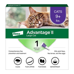 Elanco Advantage II 1-Month Supply Topical Flea Treatment & Prevention for Large Cats Over 9 lbs