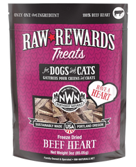 Northwest Naturals Raw Rewards Freeze Dried Dog & Cat Treats Beef Heart 3-oz