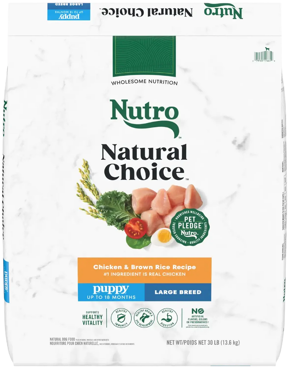 Nutro Natural Choice Chicken & Brown Rice Large Breed Puppy Dry Dog Food 30-lb