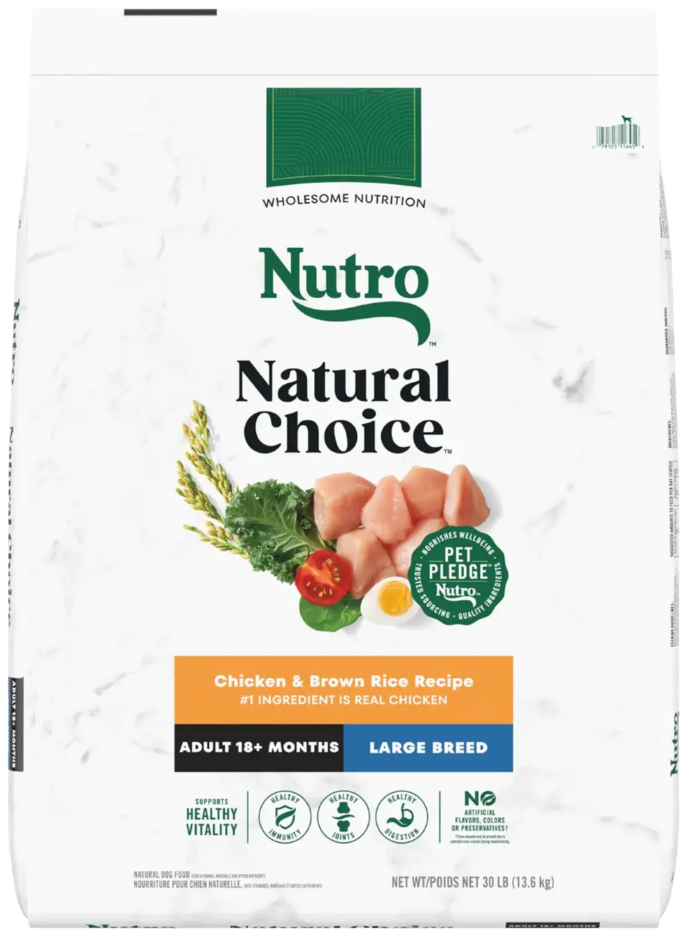 Nutro Natural Choice Chicken & Brown Rice Large Breed Adult Dry Dog Food 30-lb