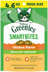 Greenies Feline SmartBites Healthy Indoor Chicken Cat Treats 4.6-oz