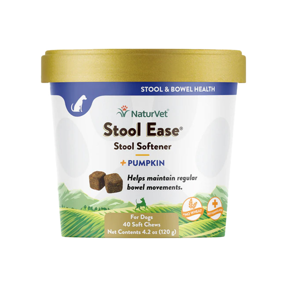 NaturVet Stool Ease Soft Chews for Dogs 40 Count 4.2-oz, Kwik Pets