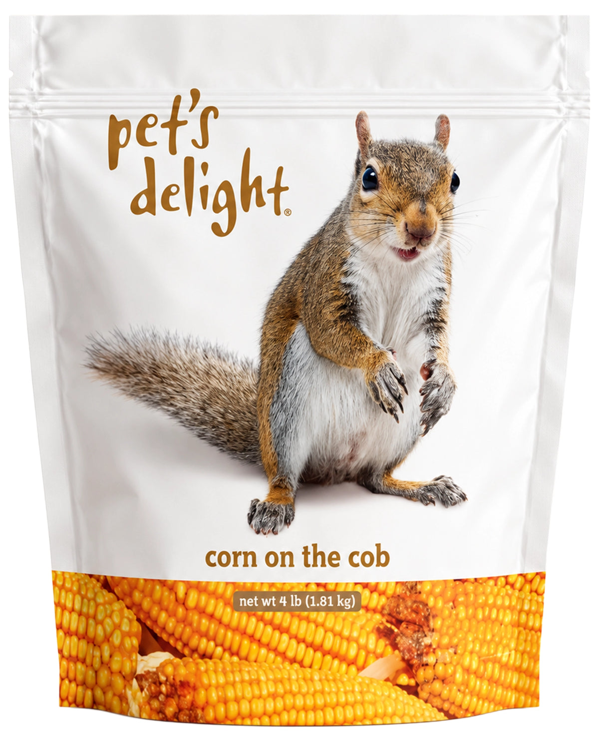 Front of Volkman Seed Company Winner's Cup Single Seed Corn on the Cob Treats for Small Animals 4-lb